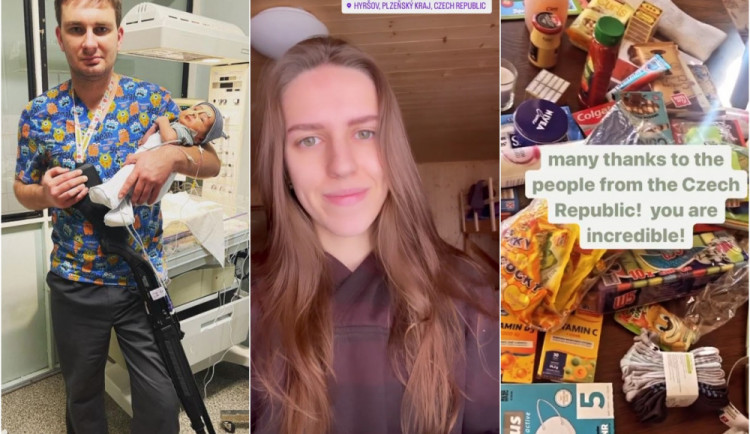 Fotka ukrajinského lékaře s miminkem v náručí obletěla svět, jeho žena se synem našli azyl v Česku.