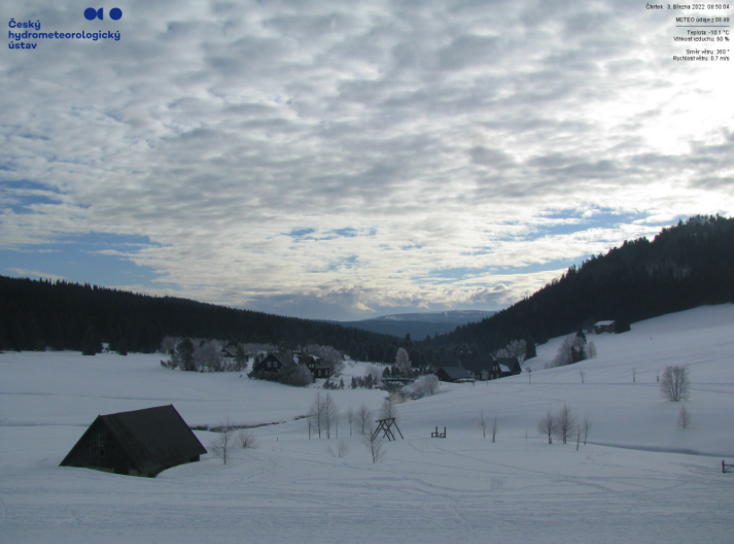 Na Jizerce teplota v noci klesla k minus dvaceti stupňům Celsia