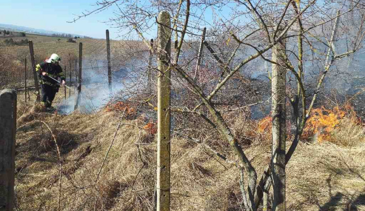 Sucho a vítr. Jižní Moravu zasáhl neobvyklý počet požárů