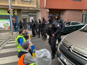 Aktivisté blokovali dopravu už třetí den za sebou. Tentokrát na I.P. Pavlova.