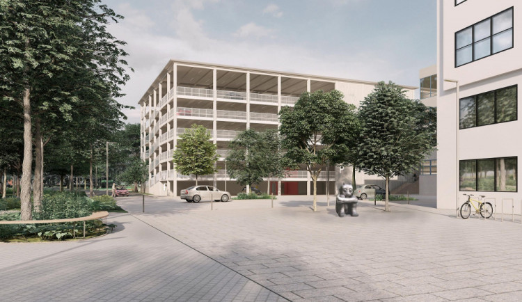Liberecký kraj znovu nacenil projekt parkovacího domu u krajského úřadu. Stavět by se mohlo už letos