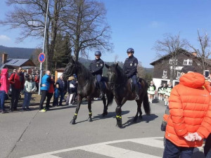 Jeden kůň budí větší respekt než deset policistů na zemi, říká vedoucí oddělení jízdní policie ve Frýdlantu