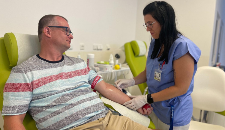 Martin Marek byl dnes na 247. odběru krve.
