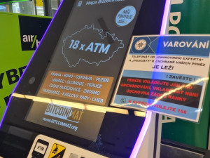 Další trik podvodníků, peníze chtějí vyčistit přes vkladový bankomat na virtuální měnu