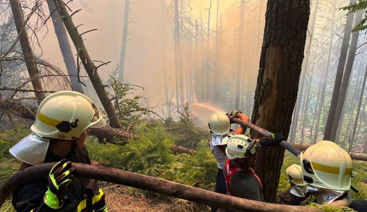 VIDEO: Po celé Praze je od rána cítit zápach spáleniny. Jde o požár v Českém Švýcarsku