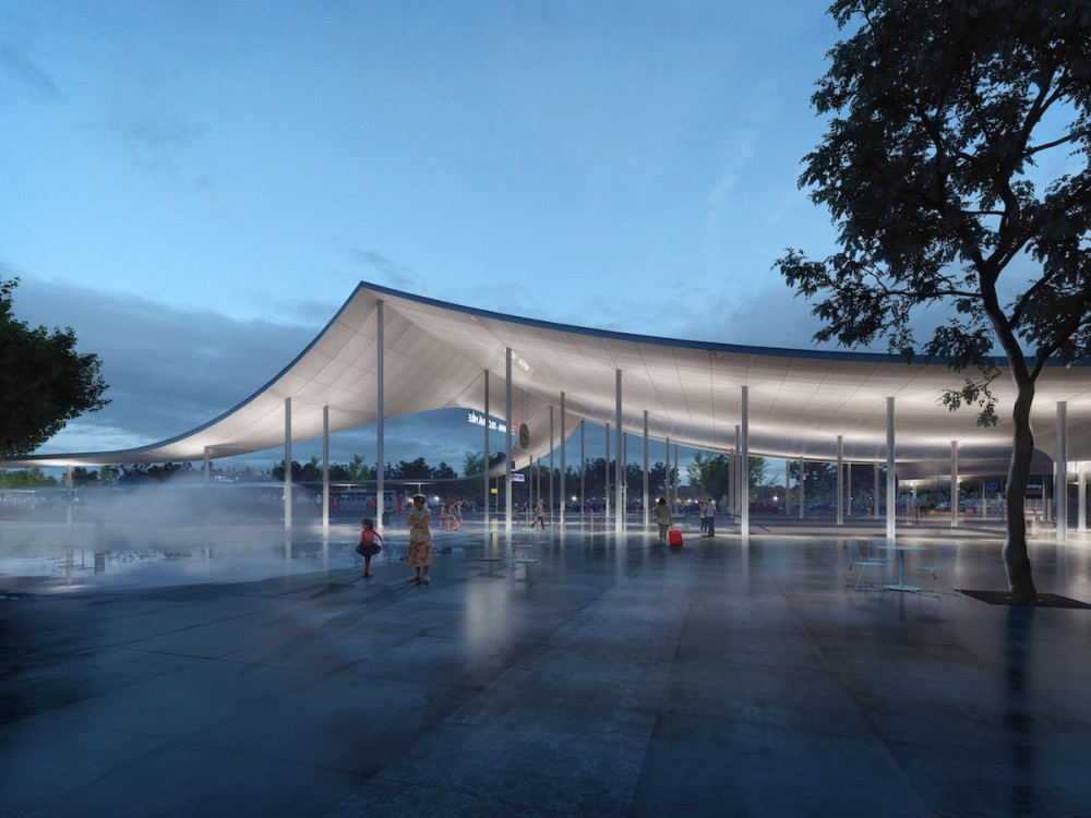 VIZUALIZACE: Železniční terminál na trati k letišti dostal podobu