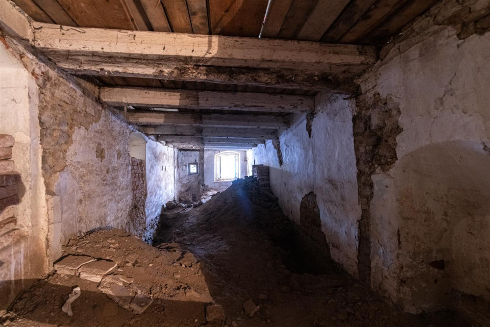 Opravovaný dům na náměstí v Jihlavě přinesl další unikátní objev. Střep s motivem ježka