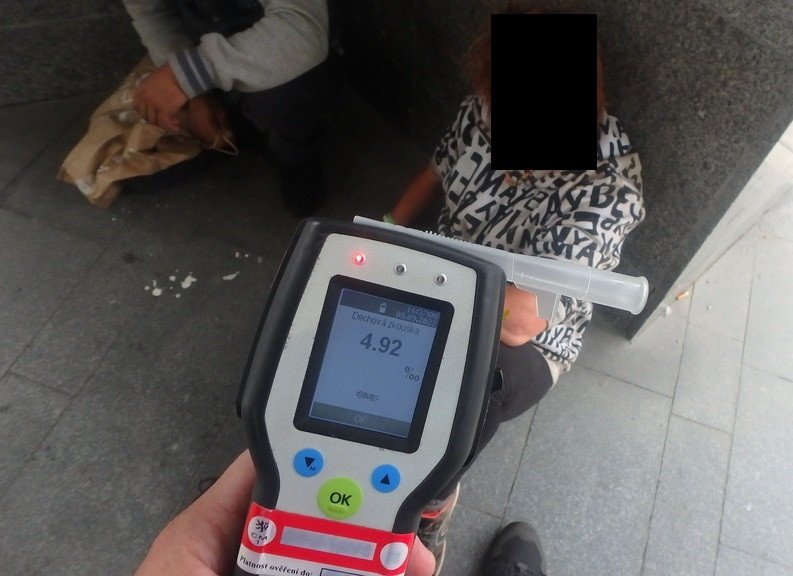 U pomníku Díky, Ameriko se válela namol opilá cizinka, nadýchala skoro pět promile