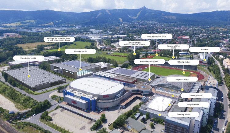 Rozvoj Sport Parku: nový bazén i hala míčových sportů. Pomoci s dopravou má nová silnice