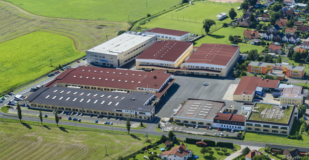 MD ELEKTRONIK má sídlo v Chotěšově, dále působí v Plzni – část výroby v blízkosti hypermarketu Globus a příjmový a expediční sklad na Borských polích