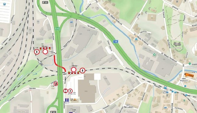 Dnes odpoledne se na pět dní zcela uzavře Doubská ulice v Liberci