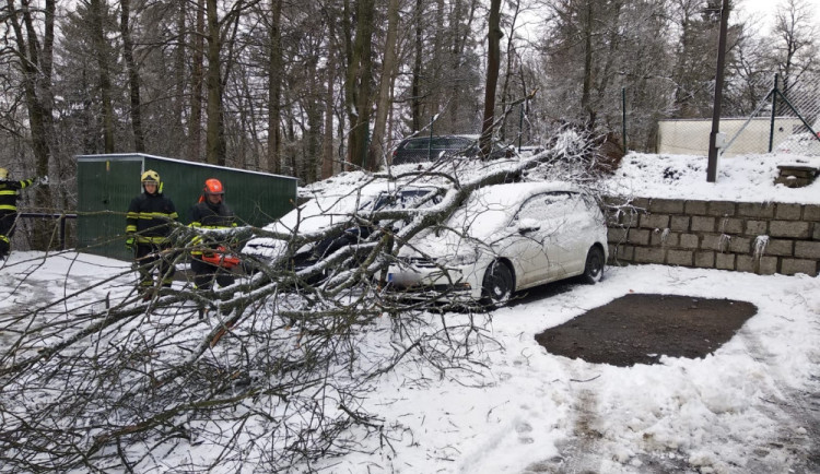 Meteorologové varují před novým sněhem a silným větrem. Do rána napadne až osm centimetrů