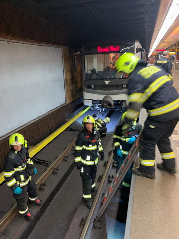 Mladá nevidomá žena spadla do kolejiště metra i se svým vodicím psem