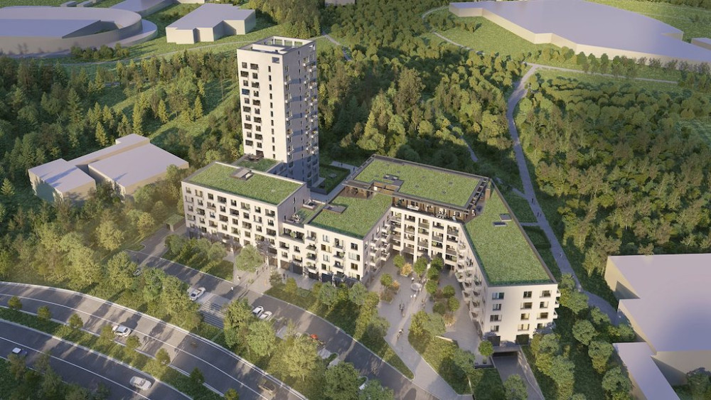 Nad Arboretem. Přes 230 bytových jednotek v moderním komplexu obklopeném zelení