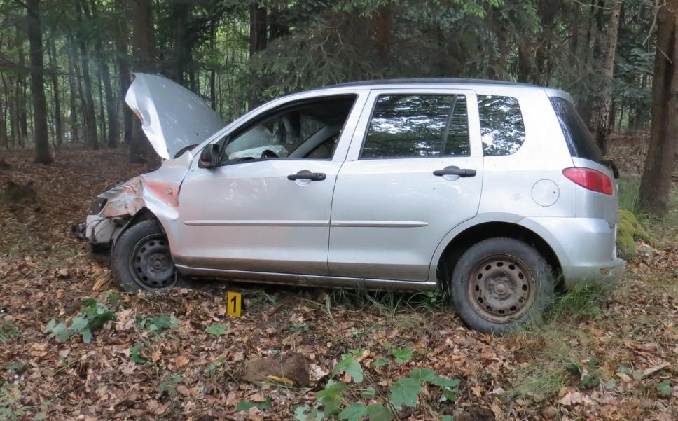 Mladý řidič jel rychle, v zatáčce dostal smyk a narazil do stromu. Záchranáři ho převezli do nemocnice 