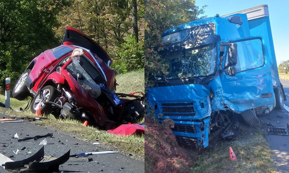 Řidič přejel z ničeho nic do protisměru. Po čelním střetu s kamionem zemřel