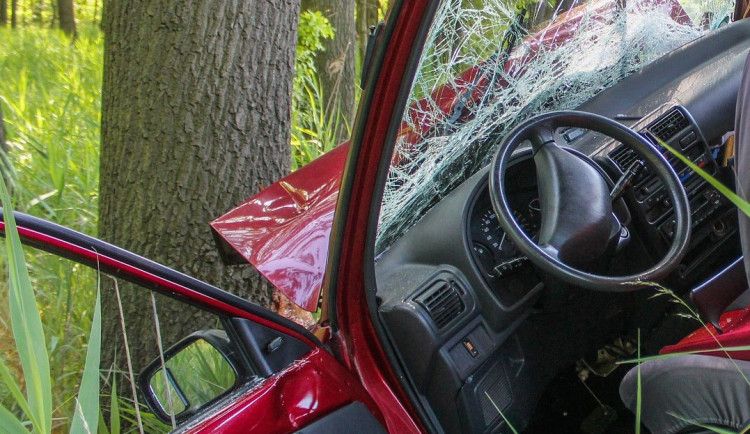 Nezletilý kluk ujížděl policii rychlostí 180 kilometrů v hodině. Zastavil ho až náraz do stromu