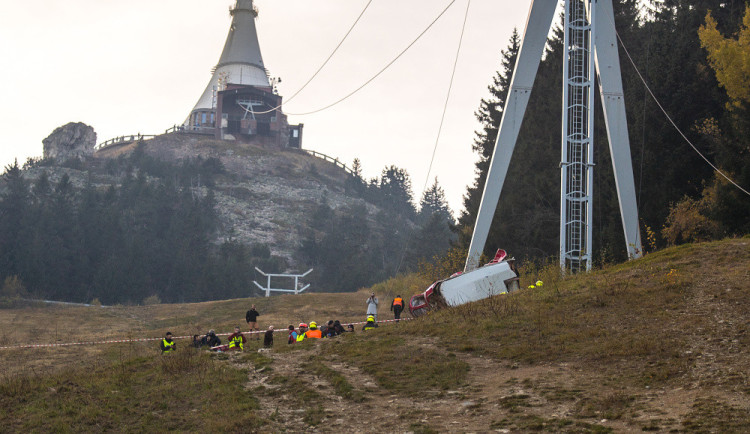 Policie kvůli pádu lanovky na Ještědu obvinila čtveřici lidí a právnickou osobu. Stíhá je za obecné ohrožení