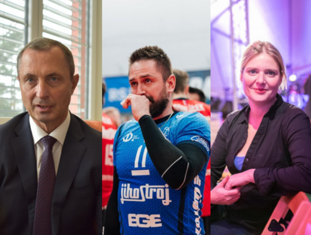 Ředitel letiště Ivan Trhlík, volejbalista Martin Kryštof a herečka Dana Verzichová.