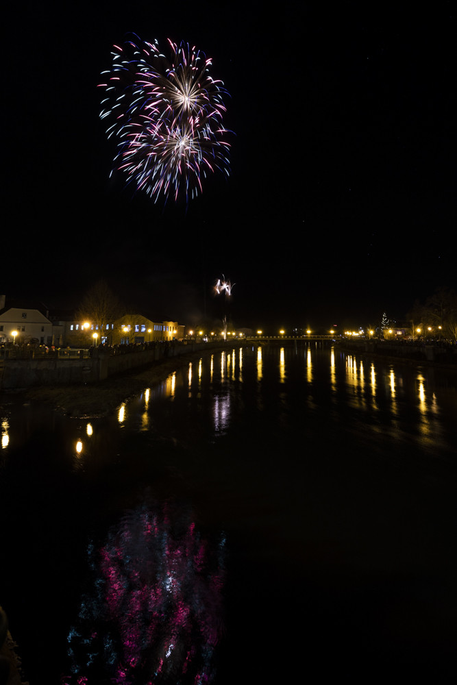 Přerov rozburácela ohňostrojná show. Novoroční oslava přilákala davy