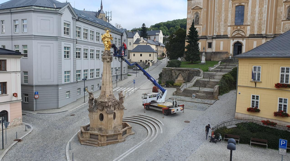 Obnova Mariánského sloupu na Horním náměstí ve Šternberku