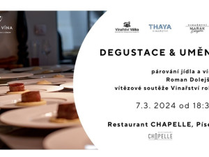 Pětichodové degustační menu Romana Dolejše a vína vítězů Vinařství roku ochutnáte 7. 3. 2024 v restaurantu Chapelle v Písku