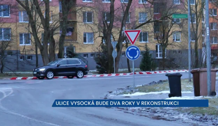 Ulici Vysocká ve Žďáru nad Sázavou čeká dvouletá rekonstrukce, řidiči ji od jara neprojedou