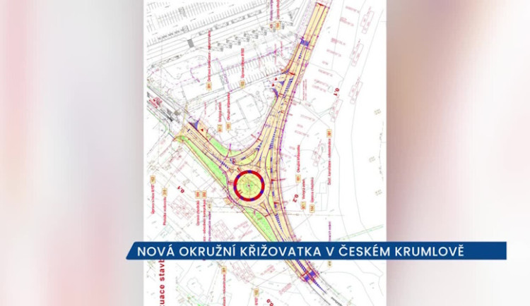 Nová okružní křižovatka v Českém Krumlově se bude stavět za částečné uzavírky