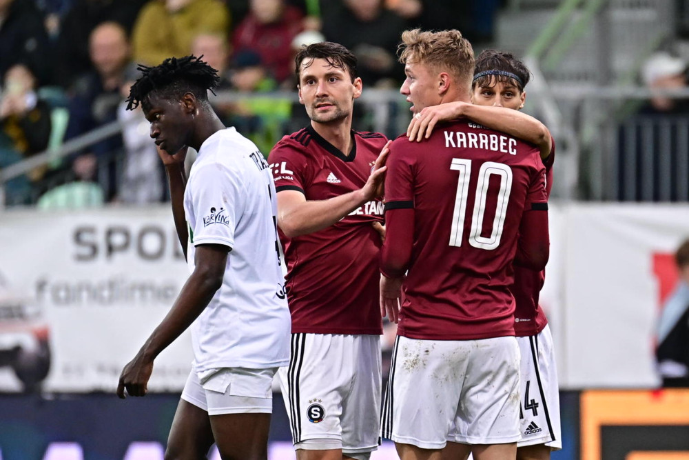 Sparťané dali v Karviné tři góly.