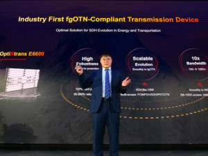 Společnost Huawei uvádí na trh první produkt pro optický přenos kompatibilní s fgOTN a vytváří tak inteligentní základ pro odvětví elektrické energie a dopravy