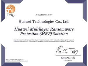 MWC 2024: Řešení Multilayer Ransomware Protection (MRP) od společnosti Huawei získává jako první certifikaci Tolly