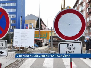 V brněnské Dřevařské ulici platí dlouhodobá uzavírka, řidiči neprojedou
