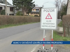 Na Ostašovské v Liberci se propadl propustek, silnice je uzavřená, na místě objízdné trasy
