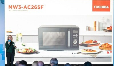 Společnost Toshiba představila nový design – novou mikrovlnnou troubu New Air Fry Microwave Oven na setkání Evropské obchodní konference 2024 v Řecku