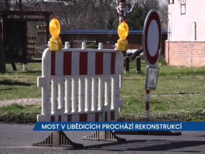 Most v Libědicích prochází rekonstrukcí, uzavírka rozdělila obci