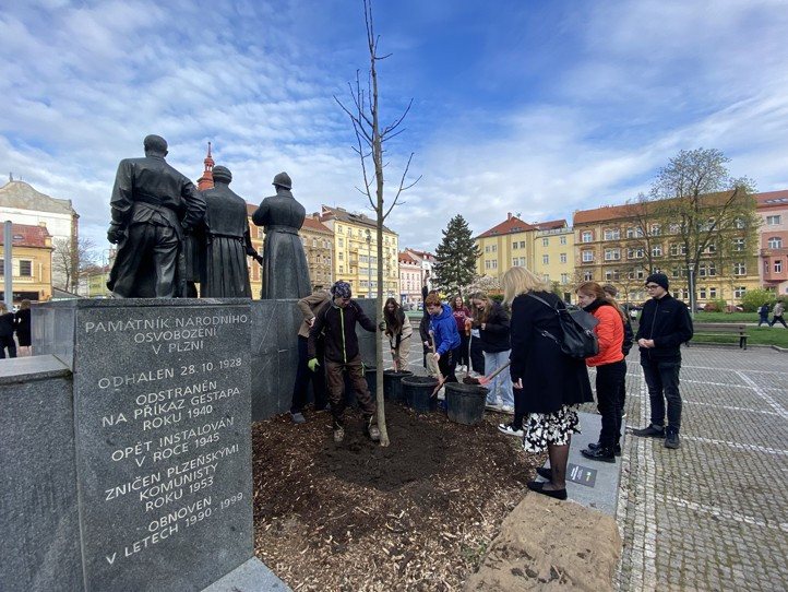 Původní lípu u pomníku T. G. Masaryka umořili lidé a psi močením, druhou polámal vandal, třetí snad už vydrží