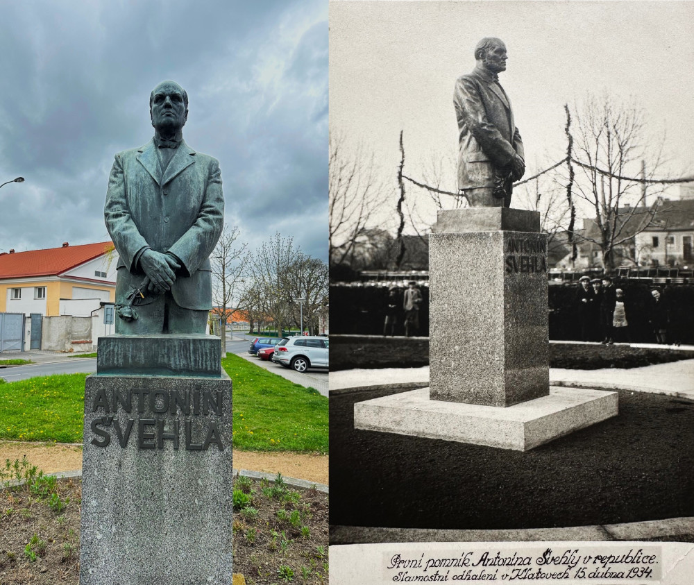 První posmrtná socha bývalého předsedy československé vlády Antonína Švehly měla pohnutý osud