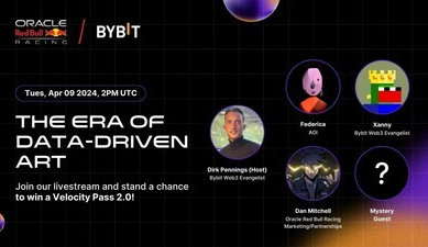 #VelocitySeries 2.0 přichází: Vstupte do éry dělitelného datového umění s exkluzivním livestreamem Oracle Red Bull Racing a Bybit