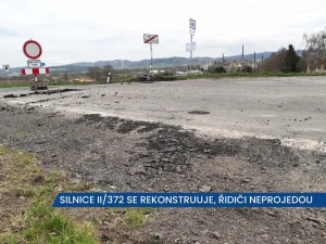 Silnice II/372 je v rekonstrukci, řidiči si zajedou, na místě je uzavírka