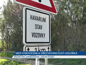 Mezi Ořechovem a Syrovicemi platí uzavírka, rekonstruuje se vozovka, místu se vyhněte