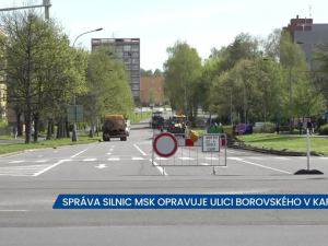Správa silnic MSK opravuje ulici Borovského v Karviné, přibude tady nově i kruhový objezd