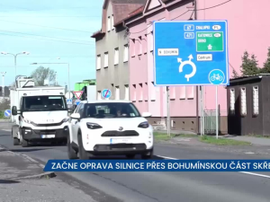 Začíná oprava silnice přes bohumínskou část Skřečoň, dejte na místě pozor