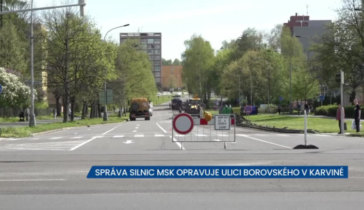 Správa silnic MSK opravuje ulici Borovského v Karviné, přibude tady nově i kruhový objezd
