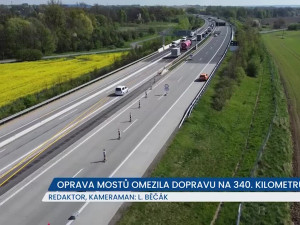 Dopravu na 340. kilometru D1 u Velkých Albrechtic omezí na 5 měsíců oprava mostů