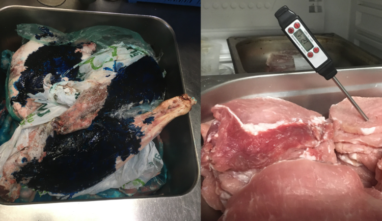 Restaurace na jihu Moravy skladovala v nevhodných podmínkách prošlé maso i maso neznámého původu