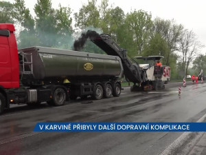 V Karviné musí řidiči počítat s kolonami, opravuje se několik důležitých tahů městem