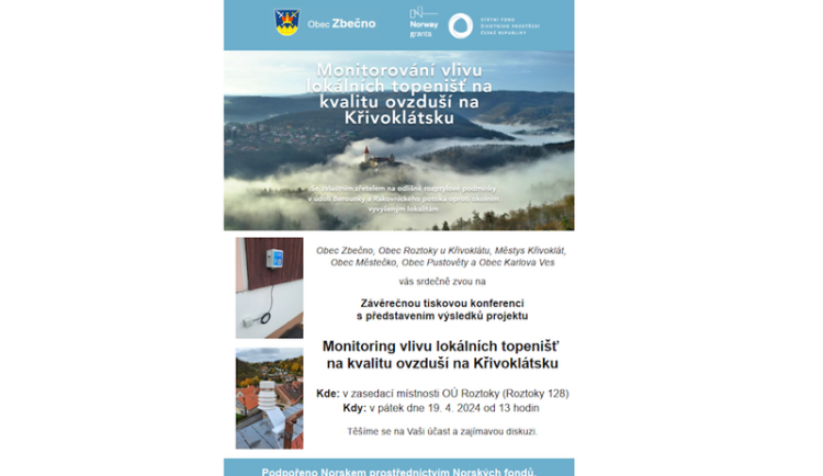 Monitorování vlivu lokálních topenišť na ozvduší na Křivoklátsku