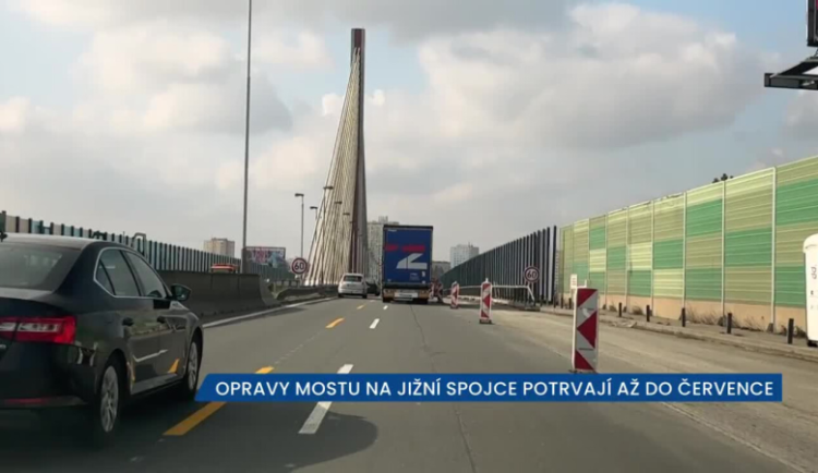 Opravy mostu na pražské Jižní spojce potrvají až do července