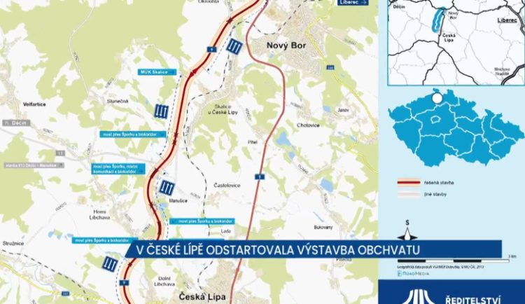 V České Lípě odstartovala výstavba obchvatu, bude měřit 1,5 km