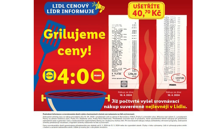 Notářsky ověřený test znovu potvrdil, že nejlevněji nakoupíte v Lidlu